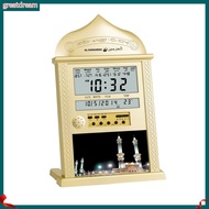 greatdream|  World Time Wall Clock Azan Alert Clock Digital Azan Prayer Clock with Lcd Display World Time Temperature Alarm Home Office Decor