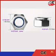 222Pcs M3-M12 304 Stainless Steel Metric Lock Nuts Assortment Kit【GE-MB】