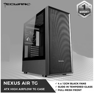 Tecware Nexus Air TG Mesh front ATX w/4x12cm black fans