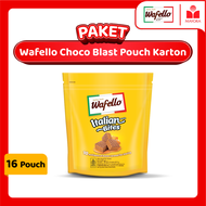 Paket 1 Karton Wafer Wafello Italian Bites Caramel Pouch