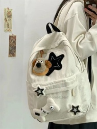 กระเป๋าเป้ปรับระดับกำมะหยี่ Y2K ความจุขนาดใหญ่ - กระเป๋านักเรียนเดินทาง