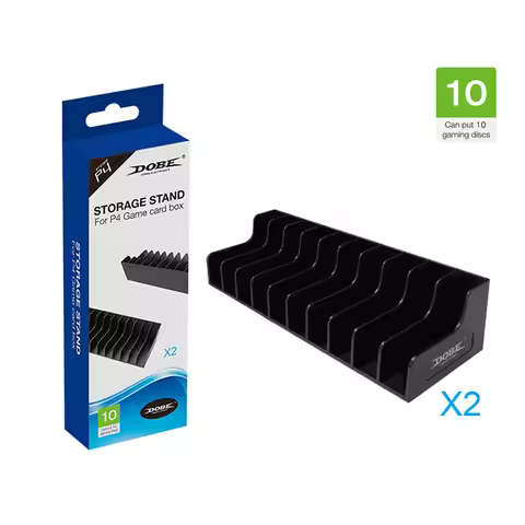 2pcs Storage Shelves Game Card Box Storage Stand CD Disk Holder for Sony Playstation 4 PS4 / PS4 Sli