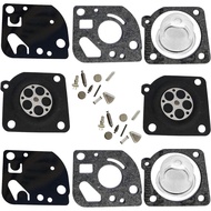 2 Pek Kit Pembaikan Karburetor RB-47 Set Pembaikan Karburetor Gasket Diafragma untuk Zama Weed Eater