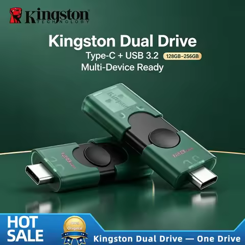 Kingston 128GB 256GB DTDEG2 USB 3.2 Dual Type C A OTG Flash Drive Memory Stick for iPhone 15 16 Orig