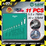 SATA 08012 11 PCS Metric Offset Double Box End Wrench Set