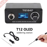 Mini T12 OLED สถานีรีดนำร่องอิเล็กทรอนิกส์ รีดนำร่องใหม่ อุปกรณ์เสริมสำหรับสัตว์เลี้ยง อาหารและอุปกร