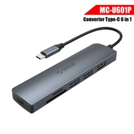 ORICO MC-U601P USB Type-C Multiport 6in1 USB-C to HDMI+2 USB3.0+TF/SD+USB-C PD3.0