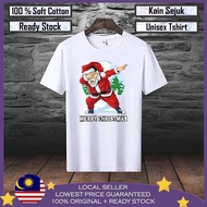 🔥Premium Cotton🔥 Merry Christmas Men T shirt 100% Cotton baju T shirt Lelaki Baju Christmas Unisex Baju Perempuan