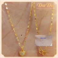 สร้อยคอจี้หัวใจพีชครึ่งทอง (18k) ทองคําแท้ 99.8% น้ําหนัก 0.1-0.3 กรัม เหมาะสําหรับเป็นของขวัญของผู้