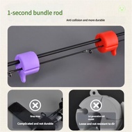 Lure Rod Tie Rod Ball Protective Sleeve Tie Rod with Tie Rod Silicone Tie Rod Holder