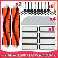 Fit For Dreame D9 Max / L10 Pro / Mova L600 / RLS4 / Z500 Roller Side Brush Filter Mop Cloths Robot 