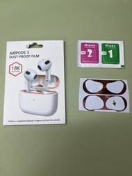 100%全新AirPods 3 防塵貼金色