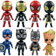 ✖ 【พร้อมส่ง】โมเดลฟิกเกอร์ Marvel Hero Avengers Spider Man Captain Iron Wrist of the United States Panther Batman และ Groot สําหรับตกแต่งเค้ก 6 ชิ้น ต่อชุด