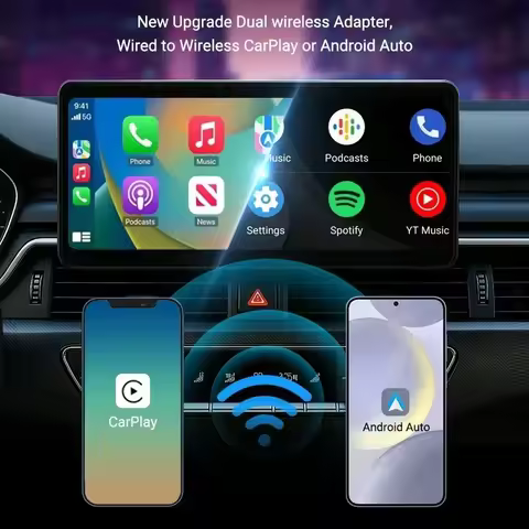 Mini Wireless CarPlay Adapter Android Auto Wireless Dongle Wifi 5.8G Auto Connect Box For iphone And