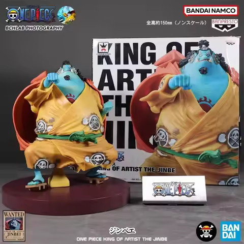 Bandai Original Banpresto One Piece KOA King of Artist Jinbe Action Figures Anime Figuras Cartoon Do