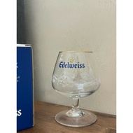 Edelweiss Pint Beer Glass 500ml | Original Tulip Shape Drinking Glass with Mountain Print for Craft 