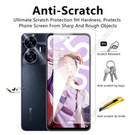 LAYAR TEMPERED GLASS FULL SCREEN REALME C55 (RMX3710) C55 NFC FRONT SCREEN PROTECTOR/ ANTI-SCRATCH F