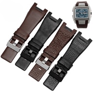 For Diesel Dz1216 Dz1273 Dz4246 Comfortable Soft Special Concave Inter Men's Business Leather Watch Strap Accessories