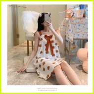 ♞,♘JR Korean Cartoon Printed Pajama Dress Sleepwear Dress pajama For Women