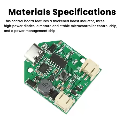 3.7V to 5V 7V 9V 12V Boost Board Fan Motor Speed Controller Board Type-C Rechargeable Fan Circuit Bo