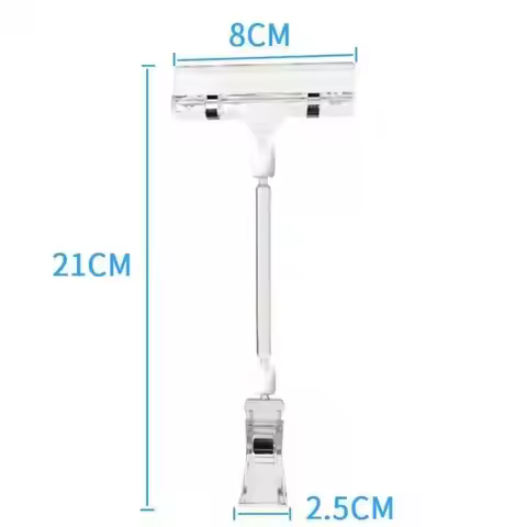 20PCS Plastic Card Display Stand Double Clips Adjustable Sign Card Display Holder Business Advertisi