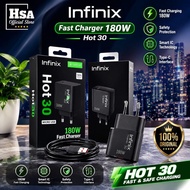 Infinix 9V-2A Charger Original Fast Charging USB Type C Cable INFINIX 180W HOT30i Original
