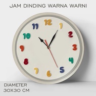 MESIN UNIQUE THEMED WALL CLOCK COLORFUL NUMBERS MACHINE TYPE Quarts