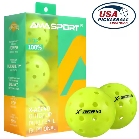 AMASPORT Pickleball Balls X-ACE40-Precision Molded Holes Multicolor High Quality Ball For Outdoor Pi