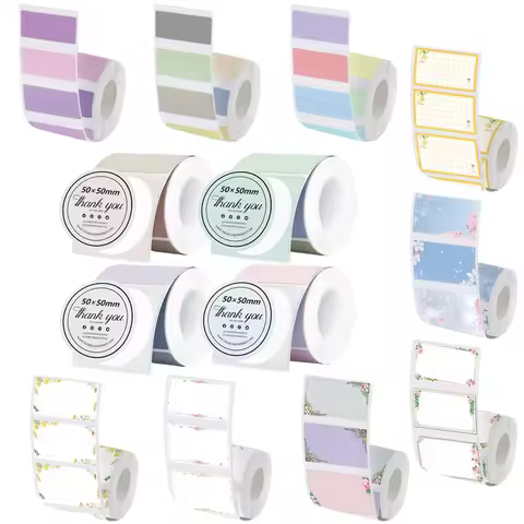 Munbyn/Nelko Label Sticker Thermal Paper Suit for M110 M220 M200 E210 P50 PM220 DETONG P1 WP9520 Mak