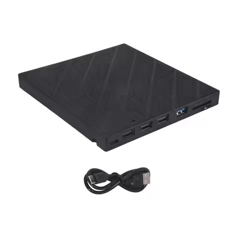 SB-External CD/DVD Drive For Laptop, 7 In 1 USB Ultra-Slim Portable CD/DVD Player Burner, Burner Wri