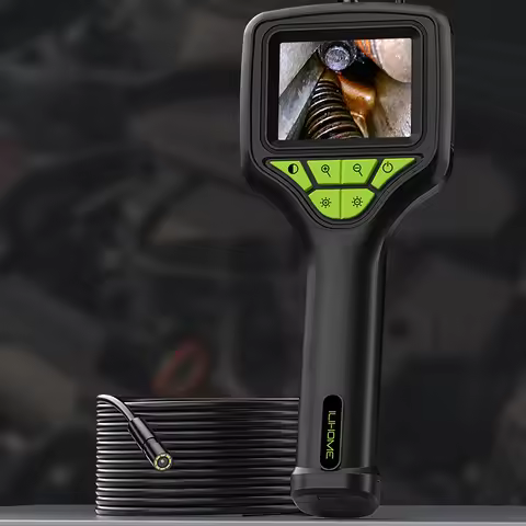 2.8'' Screen Hand-held Industrial Endoscope 1080P IP67 Waterproof Borescope 8mm Inspection Camera fo