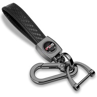 for Ford F-150 FX4 Off Road Logo in Black on Real Carbon Fiber Loop-Strap Dark Gunmetal Hook Key Cha