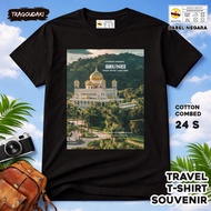 BRUNEI Souvenir T-SHIRT BRUNEI 3TAG made of 24s combed cotton