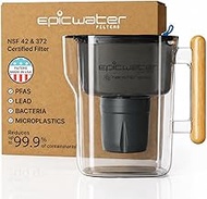 Epic Nano | Water Filter Pitchers for Drinking Water | 10 Cup | 150 Gallon Filter | Gravity Water Fi