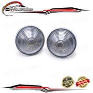 Round Side Dimmer Wire Type 2pcs White Lens Jeep Willys CJ3 CJ5 CJ6 CJ2A CJ3A CJ3B