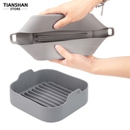 Tianshan Non Stick Fryers Basket Mat Multifunctional Silicone Square Food Safe Air Fryers Pot for Kitchen