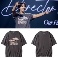CNBLUE Zheng Ronghe Concert OurFineDays Loose Pure Cotton Round Neck Short Sleeve T-Shirt Men Women 
