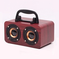 藍牙木質小音響 插卡U盤帶收音機迷你音箱 充電無線便攜雙喇叭OEM437514