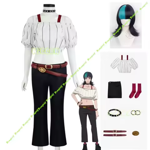 Anime Jujutsu Kirara Hoshi Kaisen Cosplay Costume Wig Outfit Choker Socks Belt Accessories Women Pan