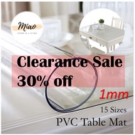 1mm Thick Clear Protective Table Pad Waterproof PVC Table Mat Cover Protector Transparent Desk Mat f