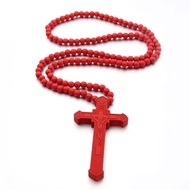 Kalung Salib Pria Rosario Besar Panjang / Kalung Rosario Salib Jesus High Quality PREMIUM - Men Cros