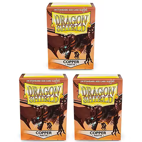 100 Standard Size Dragon Shield New Sleeves 66x91mm Copper Color Matting Card Covers for MTG Board G