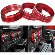 【Best value】 3 Pcs Air Condition A/c Climate Control Volume Center Knob Cover For Wrangler Jk Switch Button Ring Trim For 2011-2018 Jeep