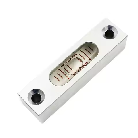 58mm Metal Leveling Bubble Spirit Level Multi Sensitivity 0.1mm to 1.5mm Per Meter Base Machine Leve