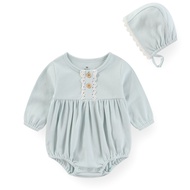 Kiddiezoom Fashion Sweet long Sleeve Baby Girls Bodysuit +Headband Cute Newborn Girl Clothes