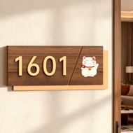 Hotel Residential Wealth Cat Horizontal Signage   house number plate outdoor Hdb Unit Number House N