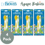 DRB-BA-TF011-P3 [Bundle Of 4] Dr.Brown's Soft-Tip Spoon 2-Pack -Yellow Green