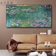 Perilla-Claude Monet ดอกบัวน้ำและพืชความประทับใจสมัยใหม่โปสเตอร์ศิลปะและของตกแต่งบ้านผ้าใบพิมพ์ลายภา