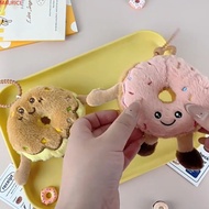 MAURICE Donut Plush Key Rings, Soft Cartoon Simulation Donut Plush Pendant, Fashion Kawaii Doughnut 