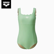 Arena ชุดว่ายน้ำชิ้นเดียวของผู้หญิงชุดว่ายน้ำสามเหลี่ยมแขนกุดแฟชั่นลำลองกีฬาออกกำลังกายสบายแห้งเร็วใ